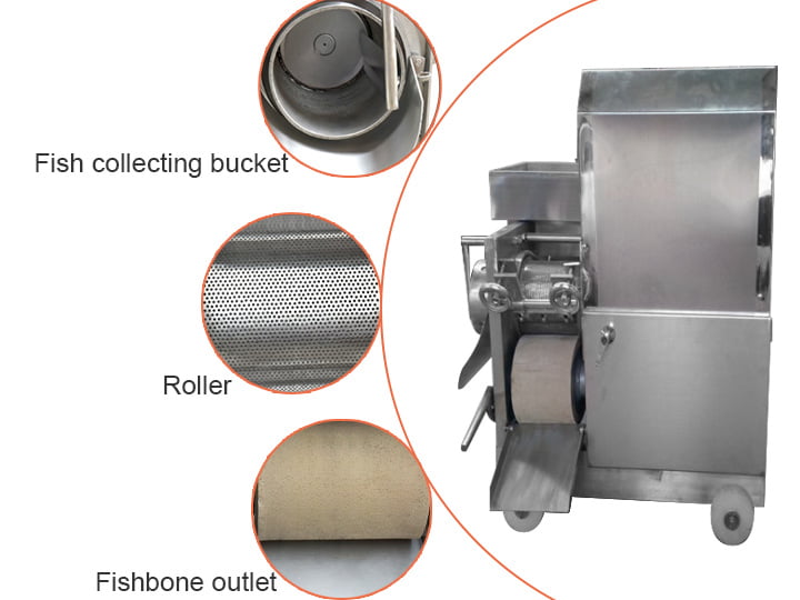fish meat and bone seperator machine structure