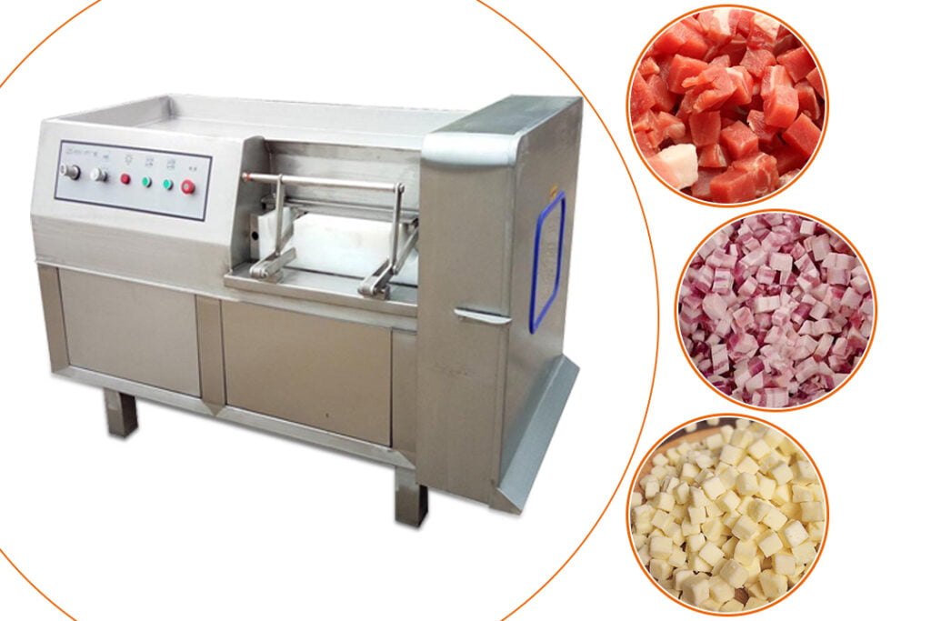 Frozen meat dicing machine