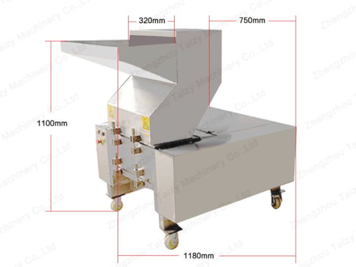 bone crushier machine size