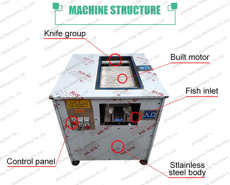 Detalles de la máquina de filete de pescado