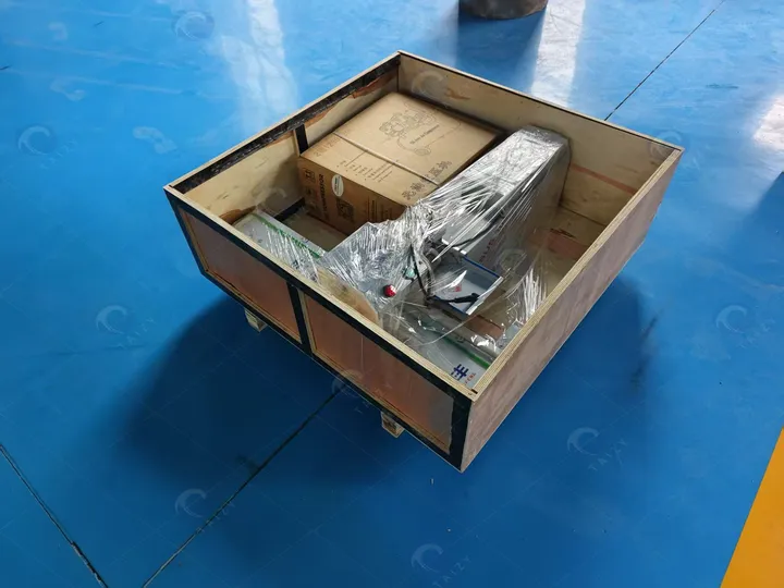 Meat stringing machine in factory