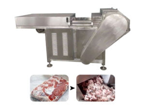 Frozen block breaker for meat flaker and crusher