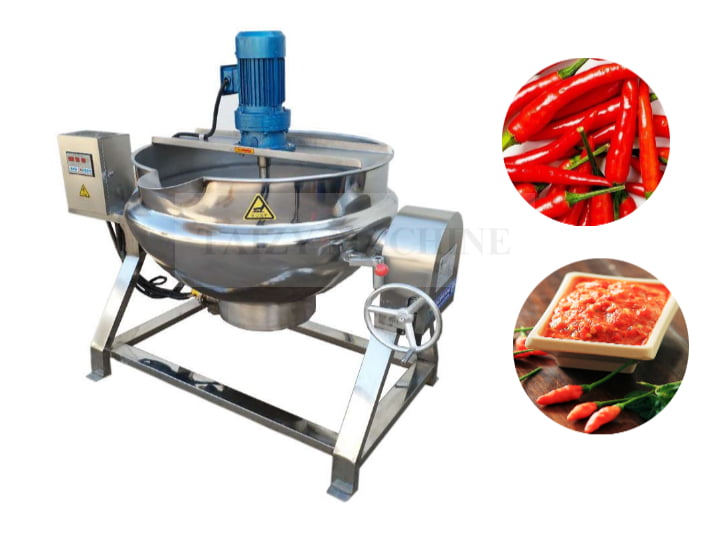 Chili sauce jacketed pot