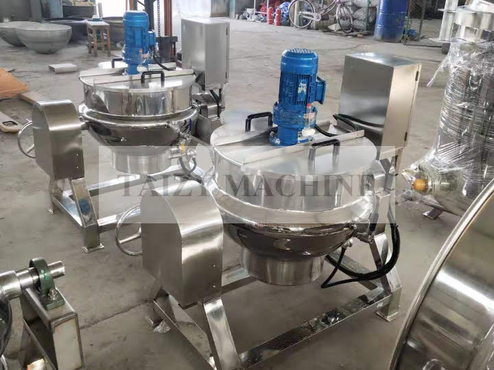 Chili Sauce Jacketed Pot With Mixer 3 Jacketed pot