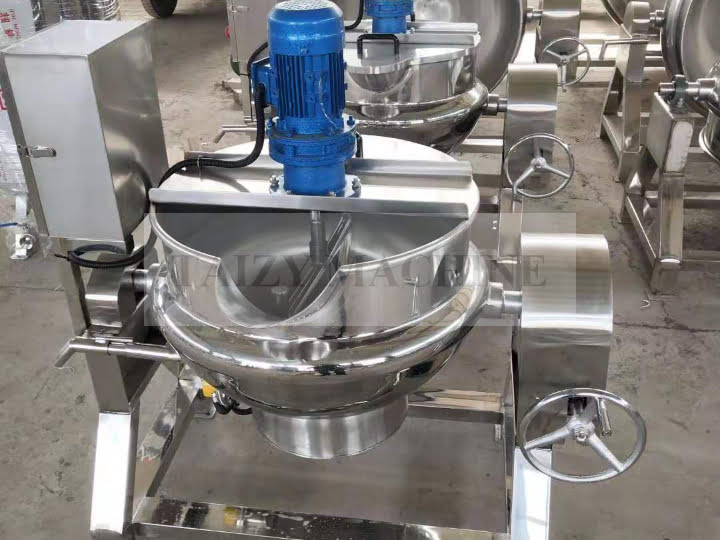 Chili Sauce Jacketed Pot With Mixer 5 Chili sauce jacketed pot