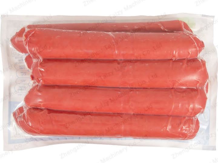 Vacuum packed sausages