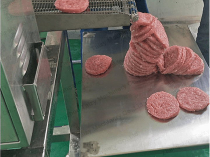 máquina prensadora de hamburguesas de carne