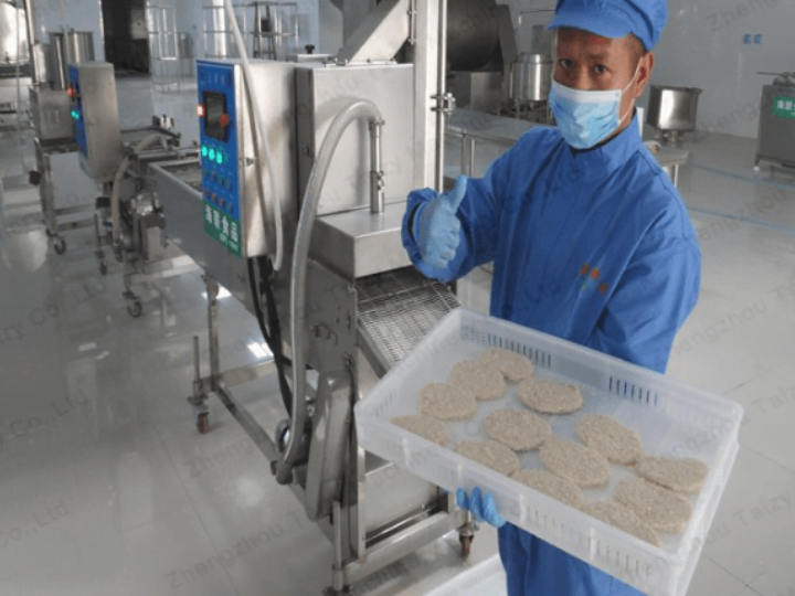 Burger Meat Patty-Making Machine | Meatloaf Forming Machine 15 Burger meat patty processing machine