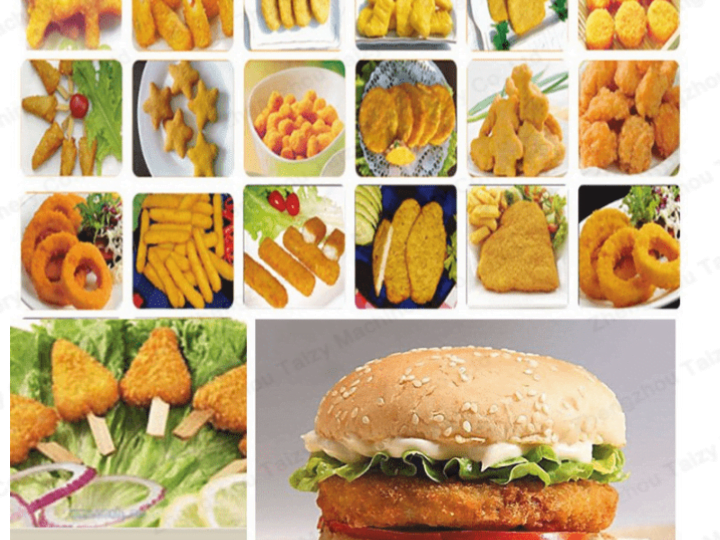 Burger Meat Patty-Making Machine | Meatloaf Forming Machine 14 Burger meat patty processing machine