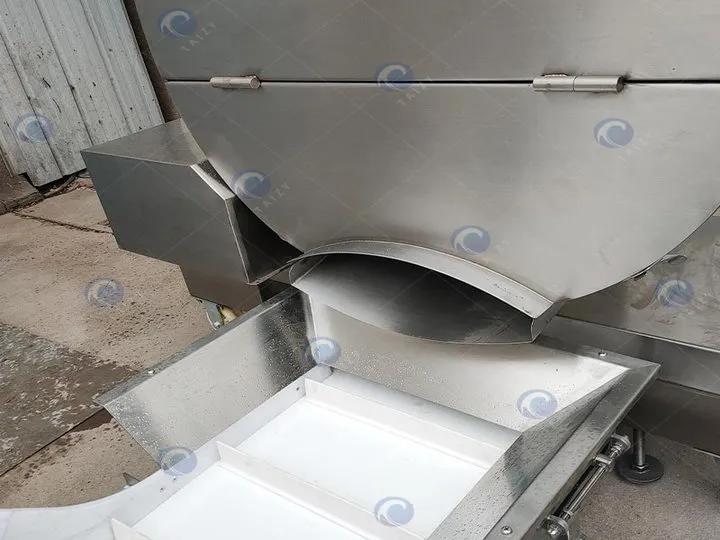 Frozen Meat Slicer Machine | Commercial Meat Planer For Industrial Grinding Prep 3 Discharge outlet