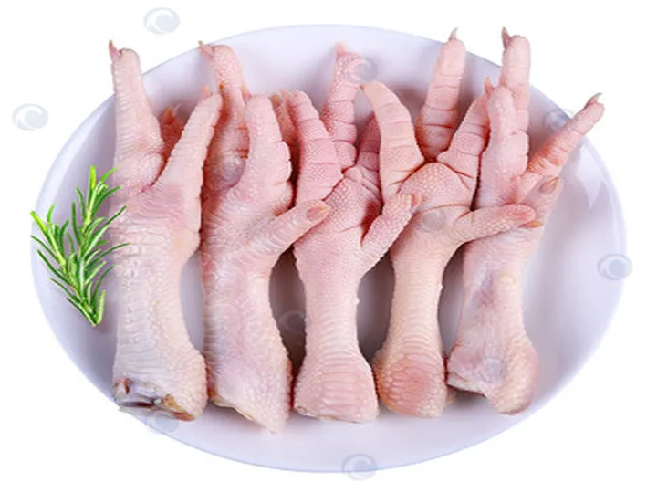 Chicken feet after peeling