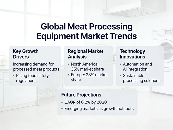 Tendencias del mercado mundial de equipos de procesamiento de carne 2026-2030