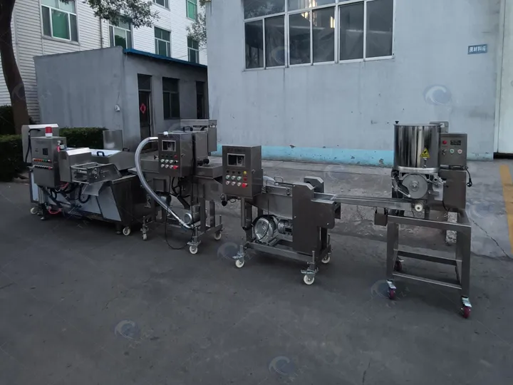 High efficiency continuous meat patty production line for mass production