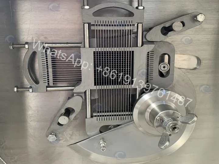 Frozen Meat Dicing Machine Shipped To Australia 7 Blades of the frozen meat dicing machine
