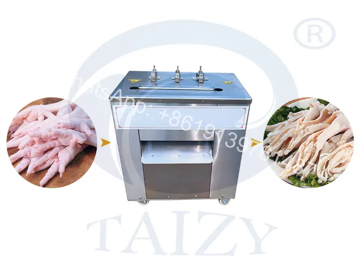 Chicken feet deboning machine